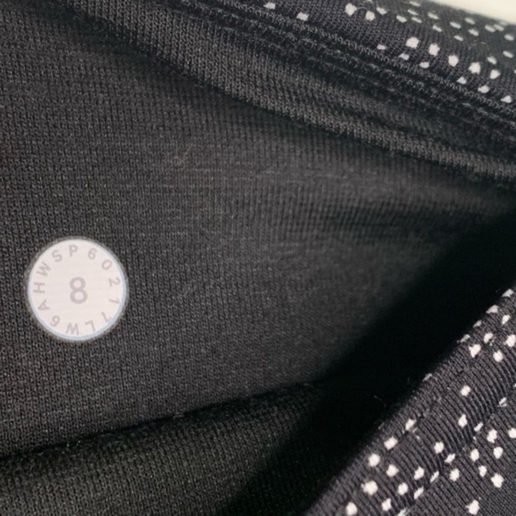 Lululemon Outrun 17" Splatter White & Black Size 8 - Picture 8 of 8